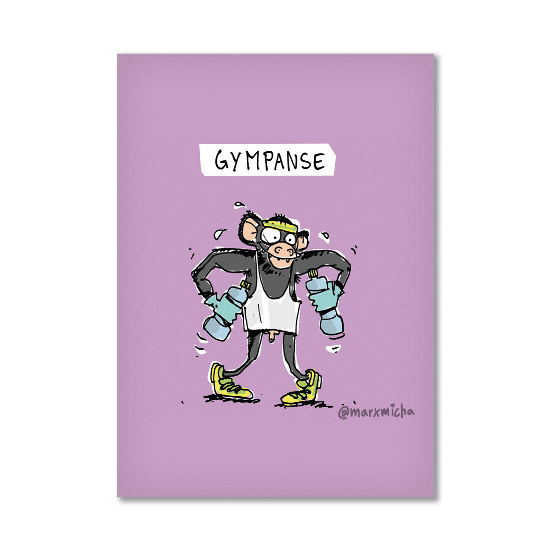 Postkarte Gympanse
