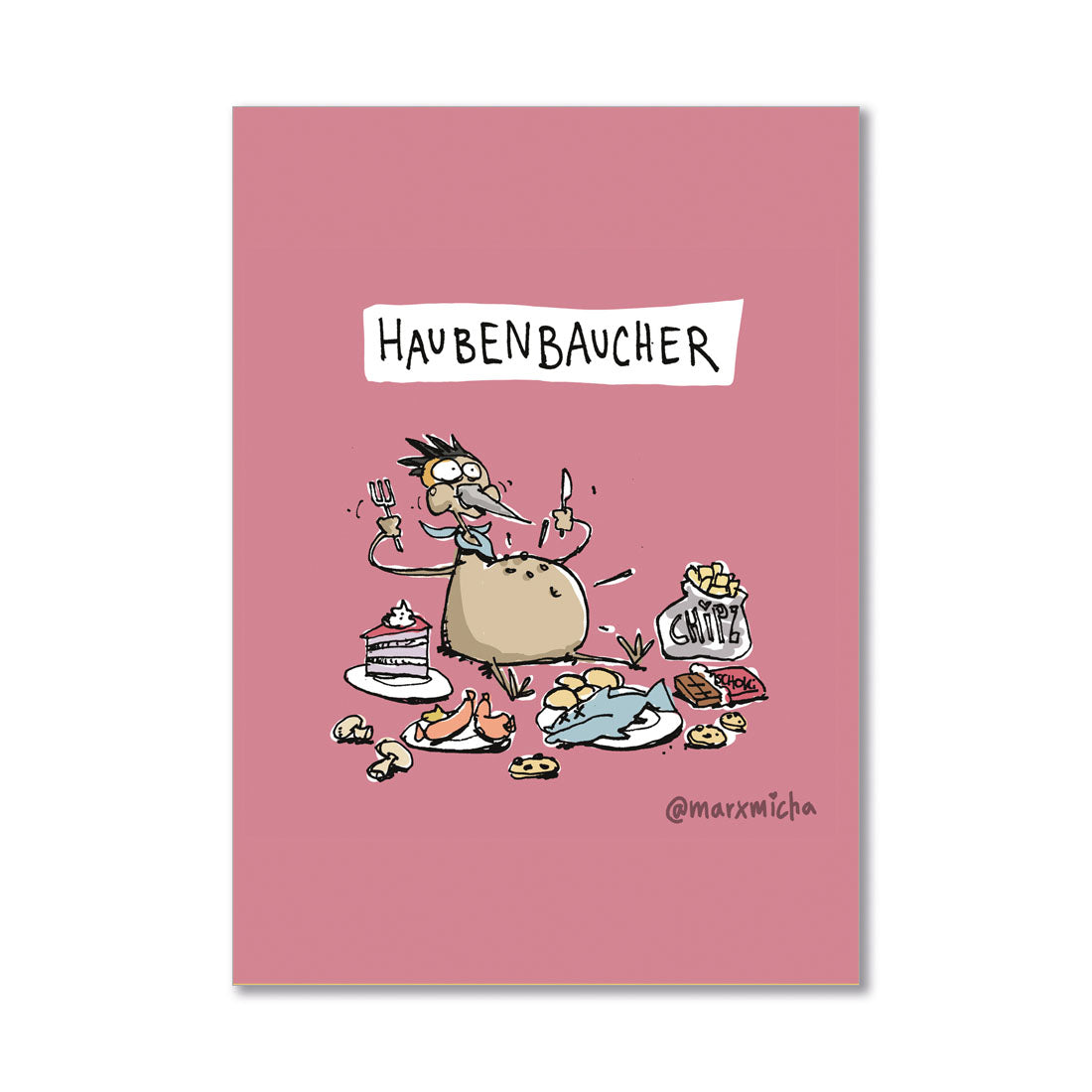 Weihnachtspostkarte Haubenbaucher