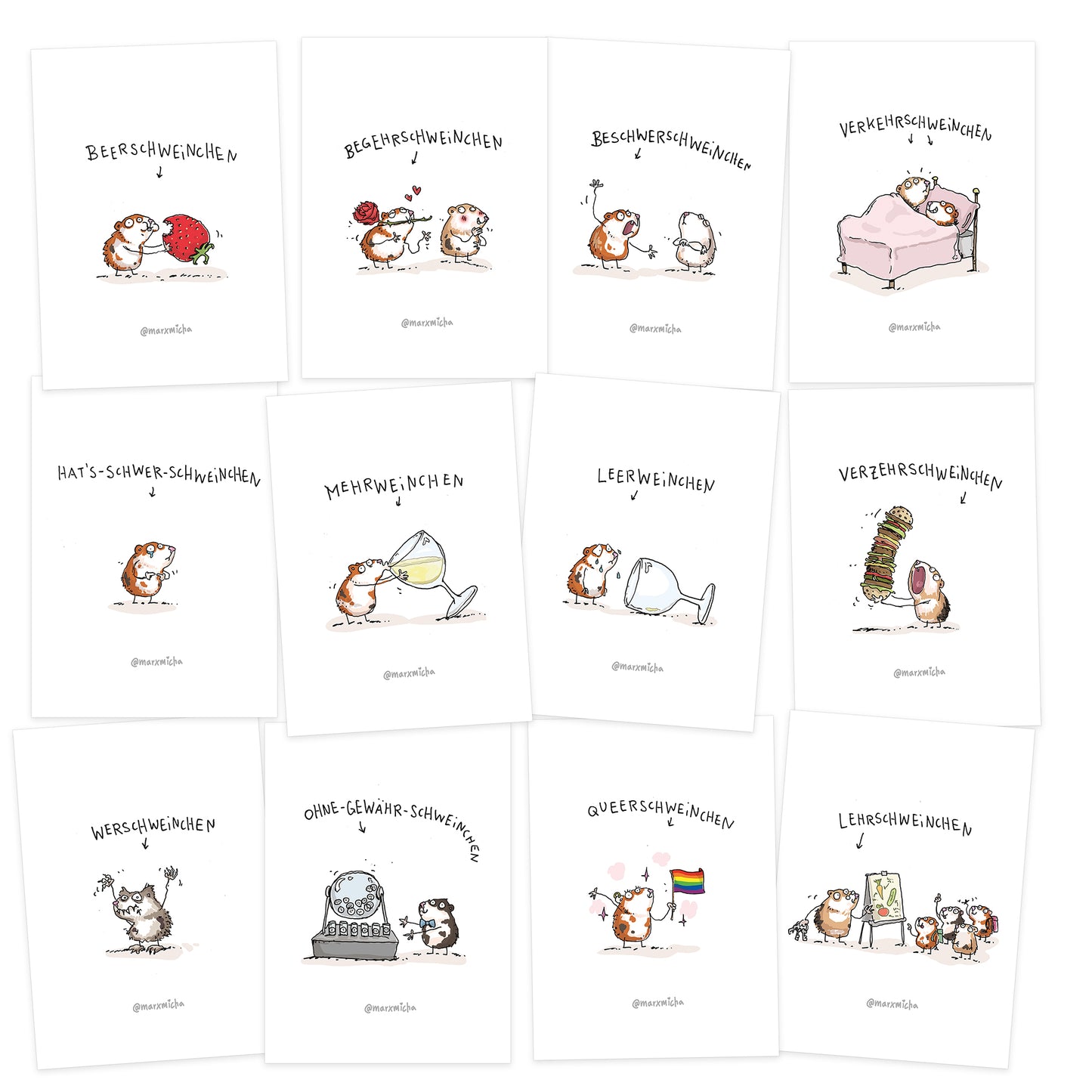 Meerschweinchen Postkartenset