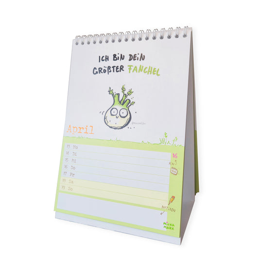 Motivationsgemüse Wochenkalender 2026