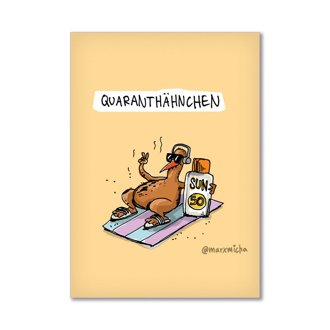 Postkarte Quaranthähnchen