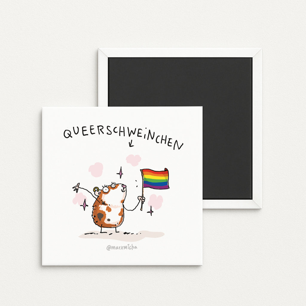 Queerschweinchen Kühlschrankmagnet