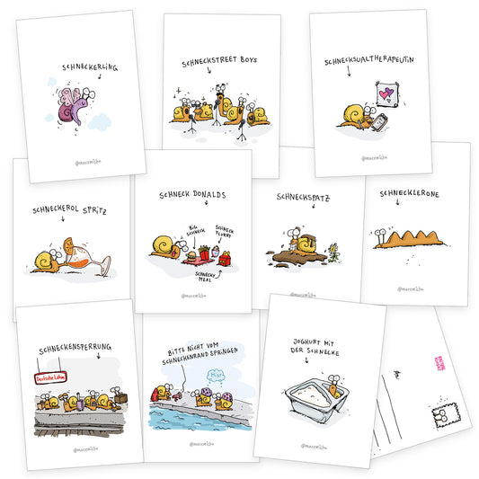 Schnecken-Superstars, Postkartenset 02