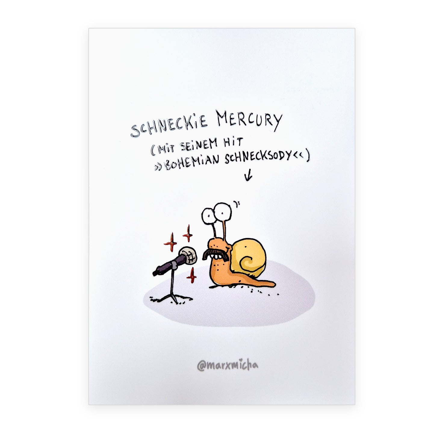 "Schneckie Mercury" Schnecken-Sonderpostkarte