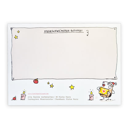 Meerschweinchen Adventskalender, Karte DIN A5
