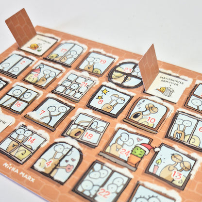 Schnecken Adventskalender NEU 2026, Klappkarte DIN A5