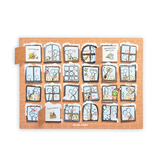 Schnecken Adventskalender NEU 2026, Postkarte DIN A6