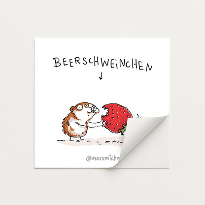 Meerschweinchen Stickerset