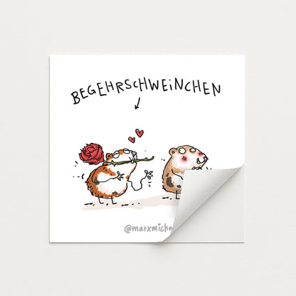 Meerschweinchen Stickerset