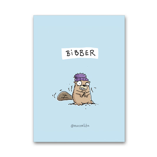 Weihnachtspostkarte Bibber