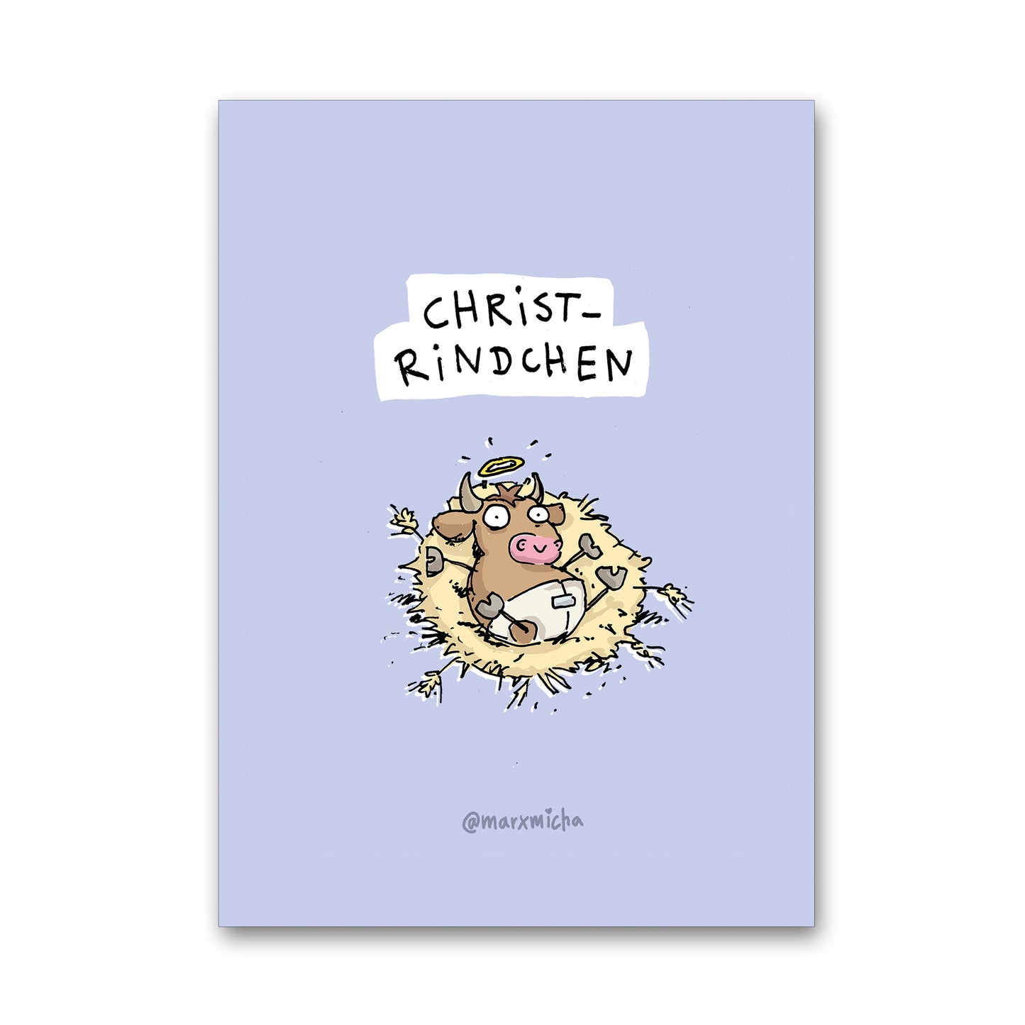 Weihnachtstierchen Postkartenset, 24 Stück