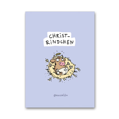 Weihnachtstierchen Postkartenset, 24 Stück