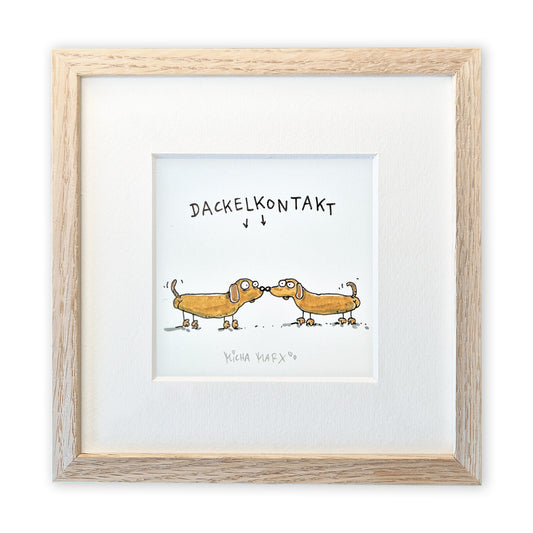 Originalzeichnung „Dackelkontakt“
