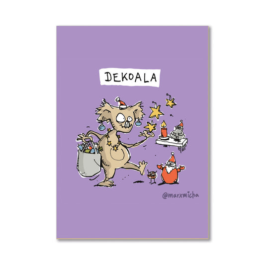 Weihnachtspostkarte Dekoala