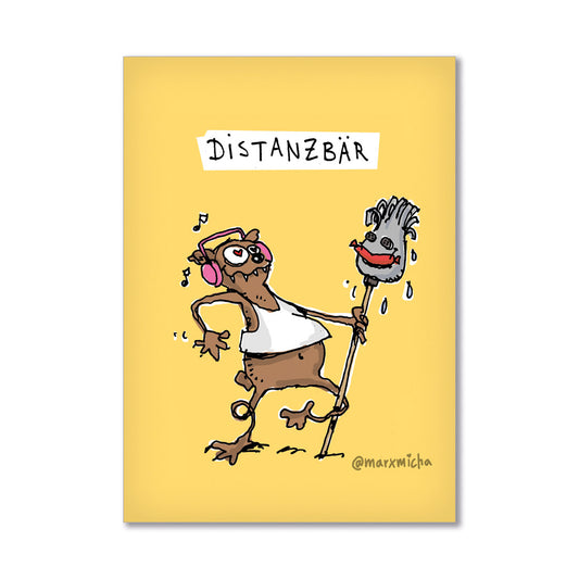 Postkarte Distanzbär