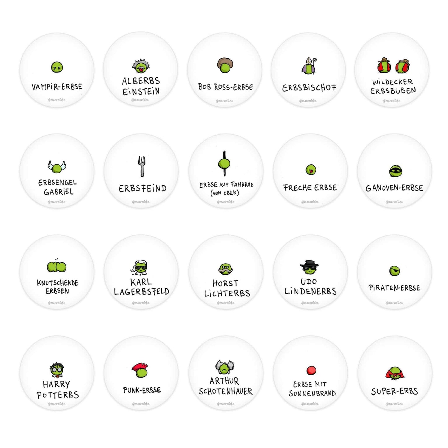 Sticker Set „Erbslinge“