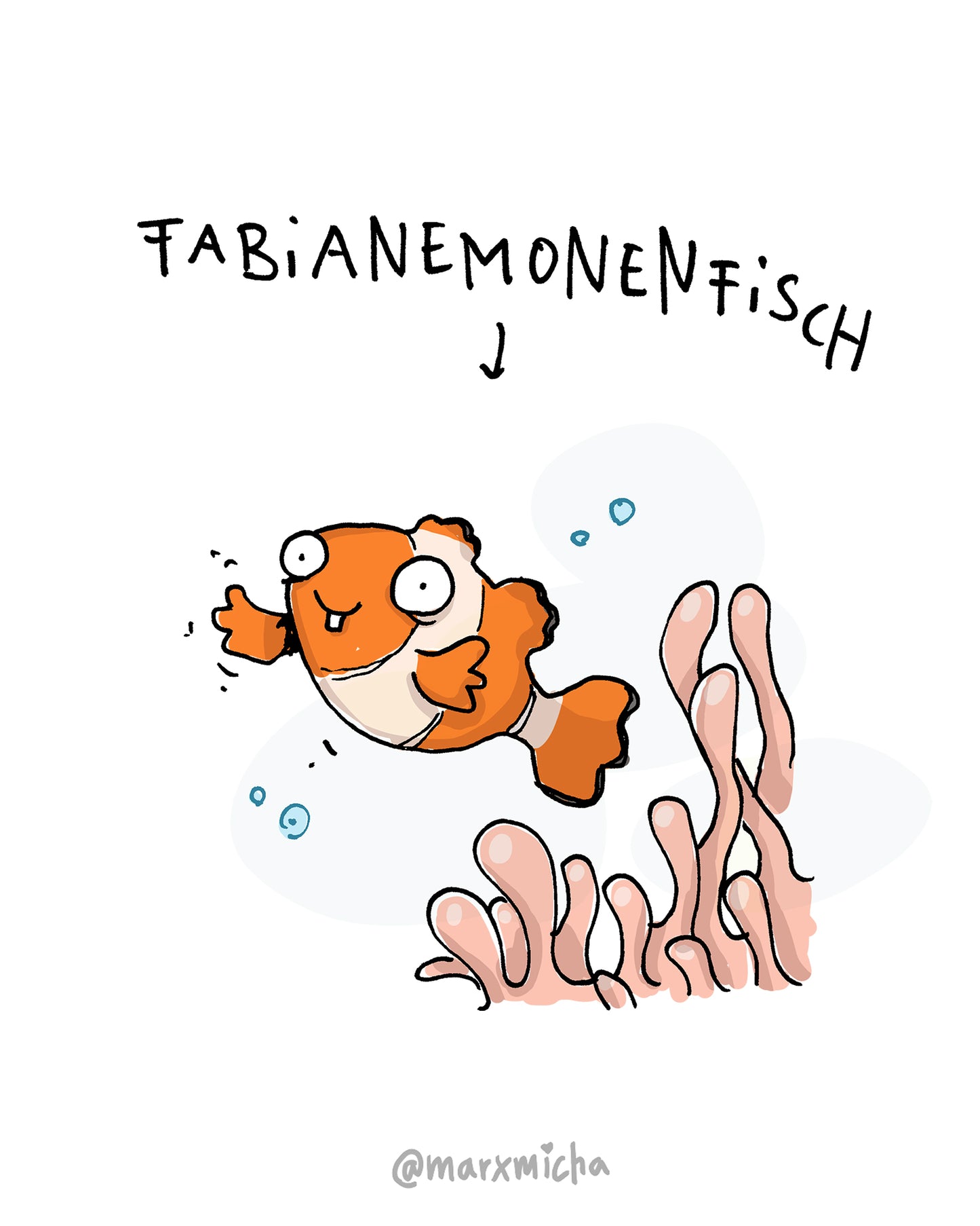 Originalzeichnung „Namenstierchen“ nach Wahl