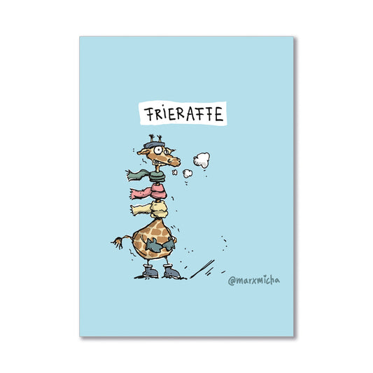 Postkarte Frieraffe