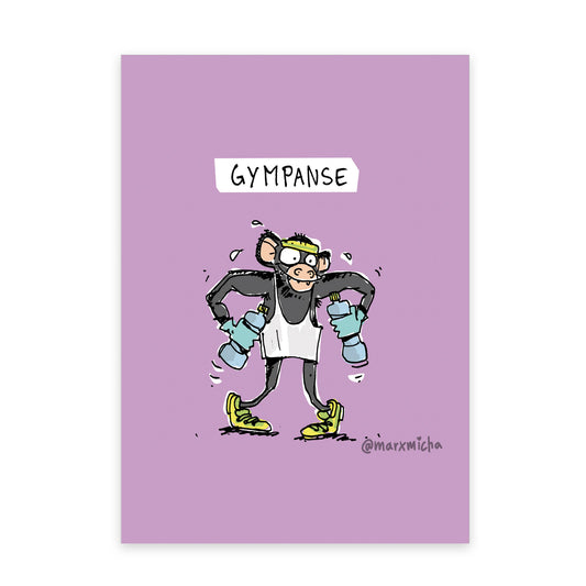 Postkarte Gympanse