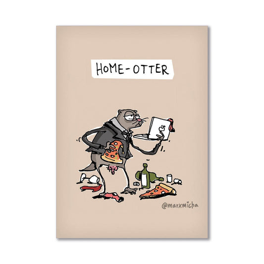 Postkarte Home-Otter