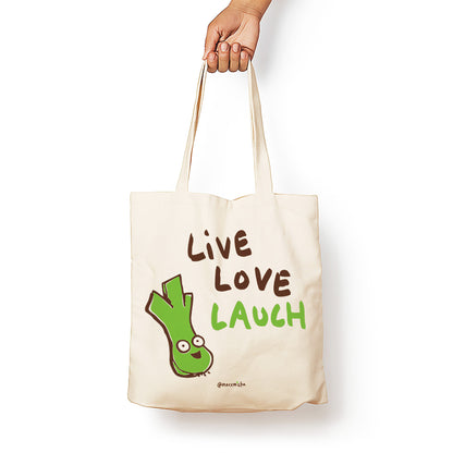 Stoffbeutel "Live, Love, Lauch"