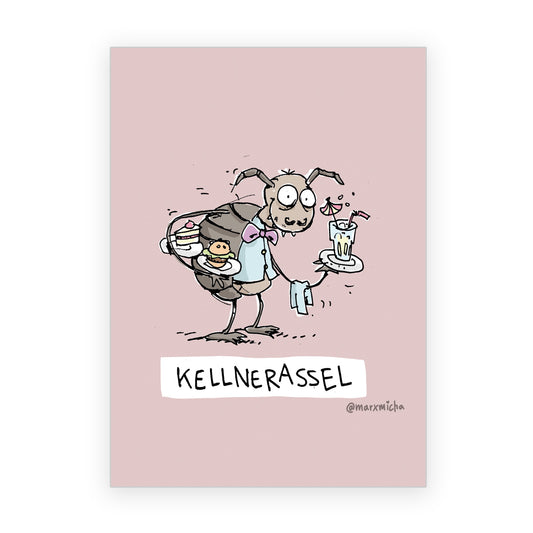 Postkarte "Kellnerassel"