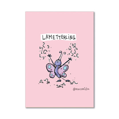 Weihnachtspostkarte Lametterling