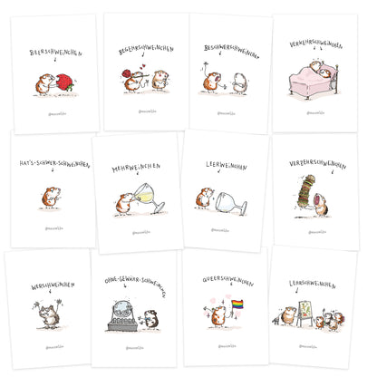 Meerschweinchen Postkartenset