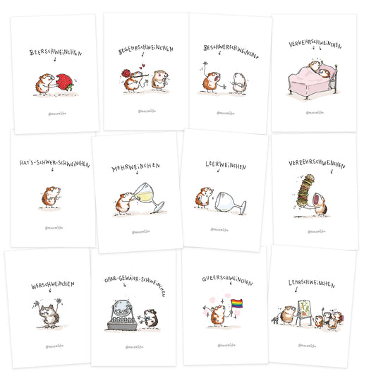 Meerschweinchen Postkartenset