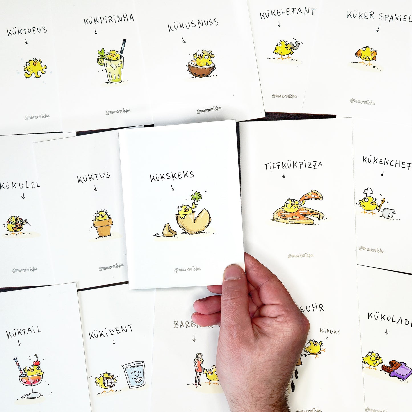 Küken Osterpostkarten Set, 15 Stück