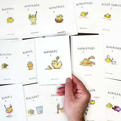 Küken Osterpostkarten Set, 15 Stück