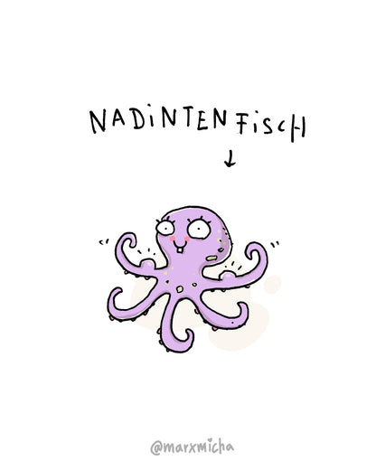Originalzeichnung „Namenstierchen“ nach Wahl