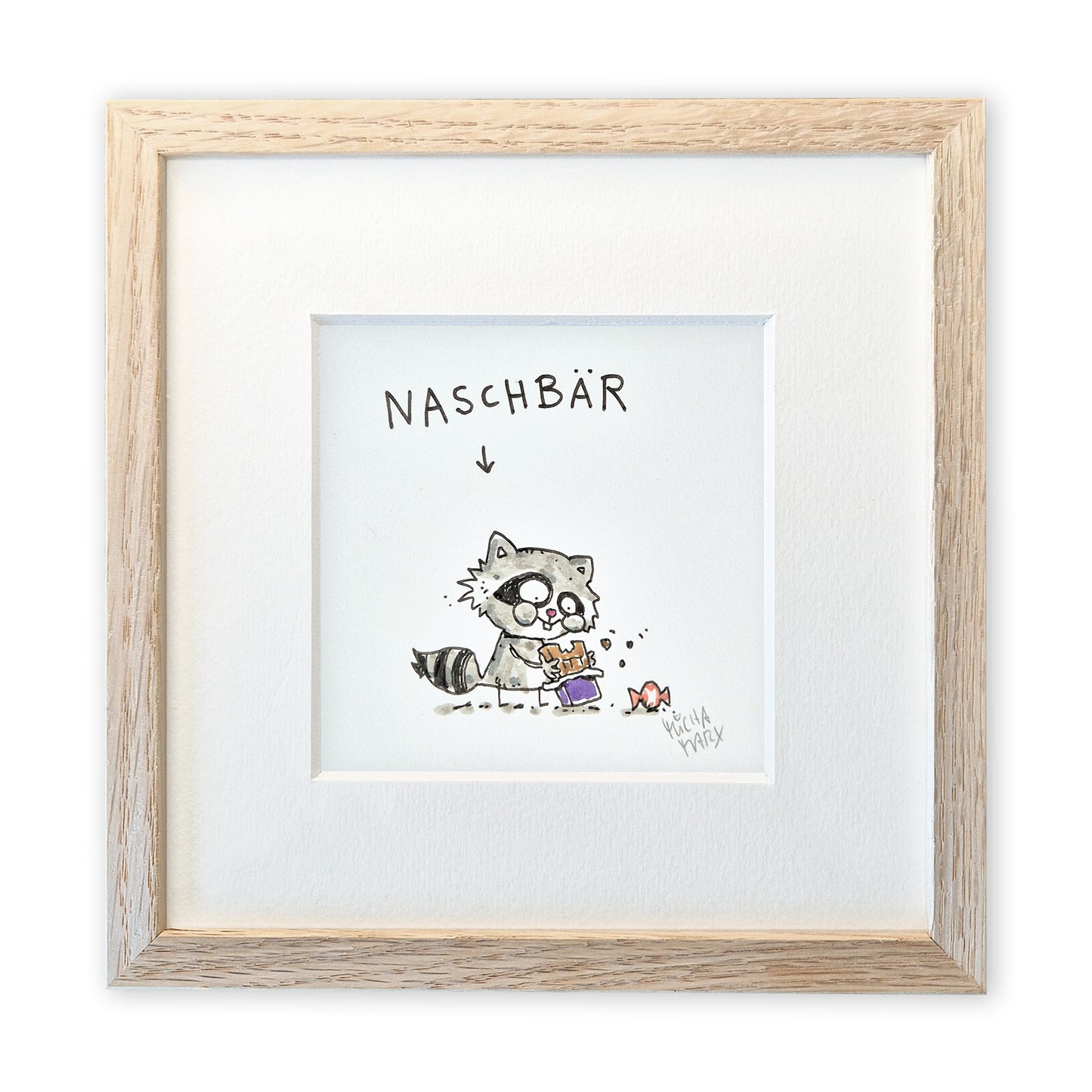 Originalzeichnung „Naschbär“