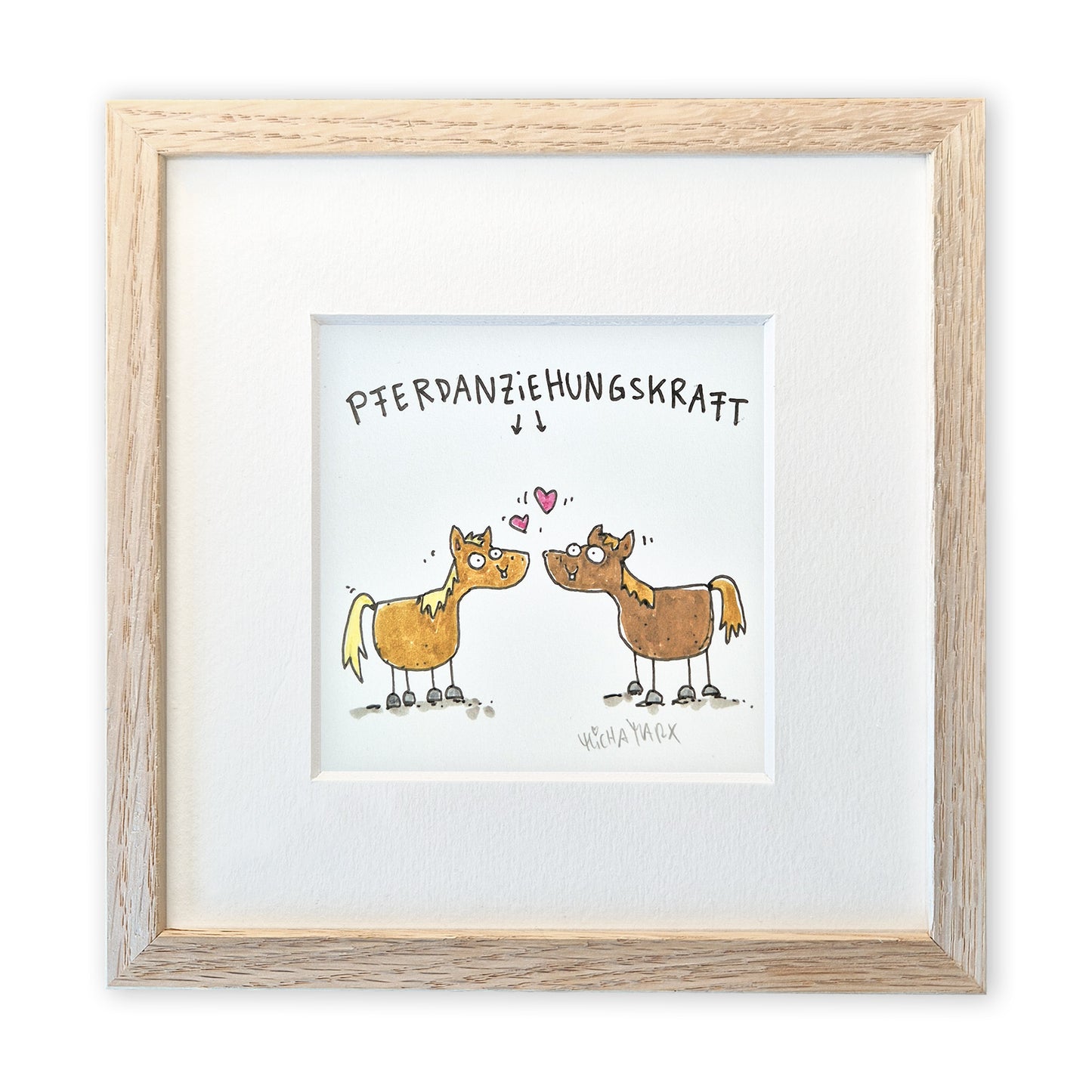 Originalzeichnung „Pferdanziehungskraft“