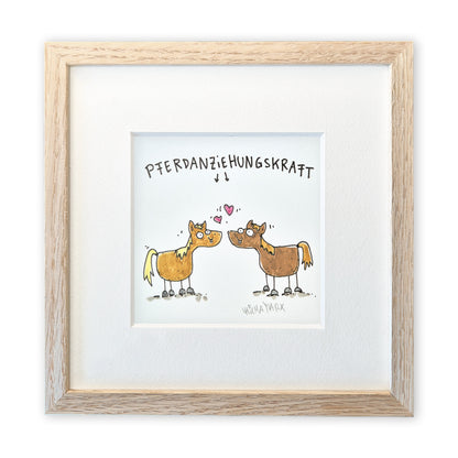Originalzeichnung „Pferdanziehungskraft“