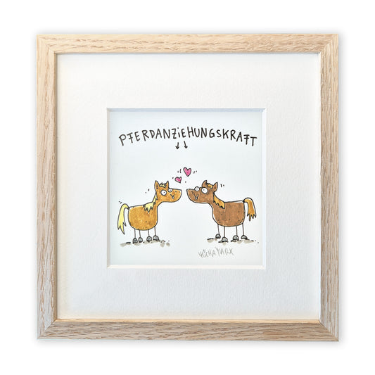 Originalzeichnung „Pferdanziehungskraft“