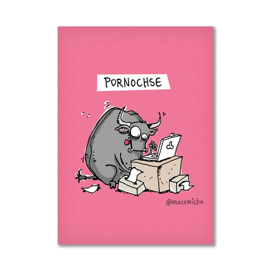 Postkarte Pornochse