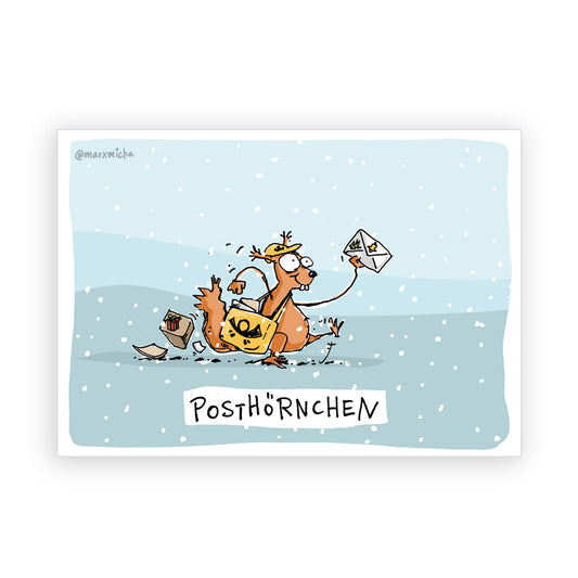 Postkarte „Posthörnchen“