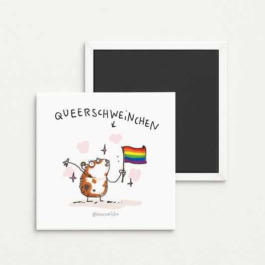 Queerschweinchen Kühlschrankmagnet
