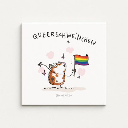 Queerschweinchen Kühlschrankmagnet