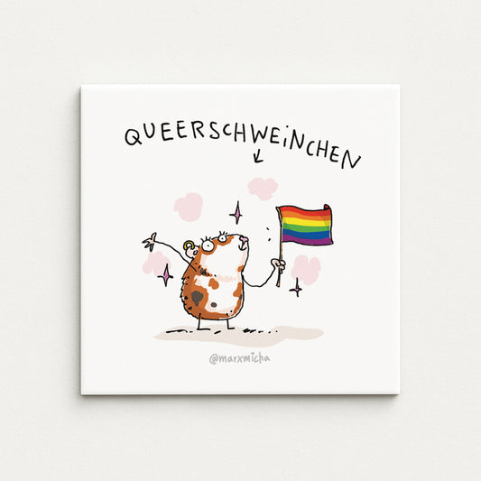 Queerschweinchen Kühlschrankmagnet