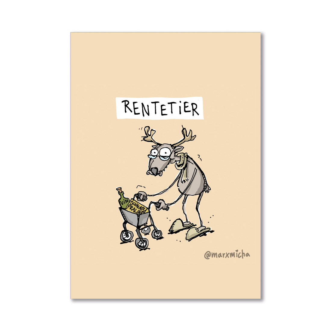 Postkarte Rentetier