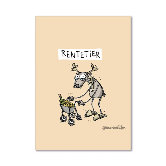 Postkarte Rentetier