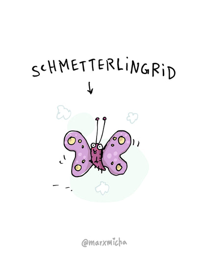 Originalzeichnung „Namenstierchen“ nach Wahl