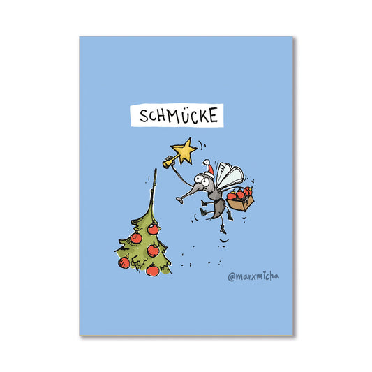 Weihnachtspostkarte Schmücke