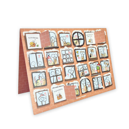 Schnecken Adventskalender NEU 2026, Klappkarte DIN A5