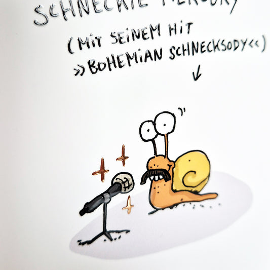 "Schneckie Mercury" Schnecken-Sonderpostkarte