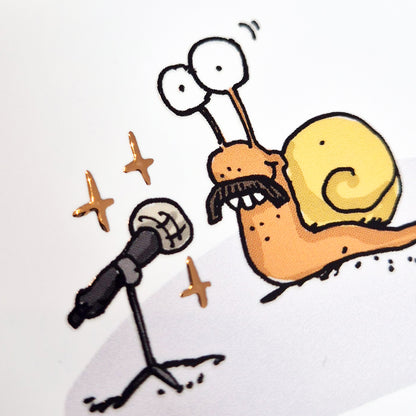 "Schneckie Mercury" Schnecken-Sonderpostkarte