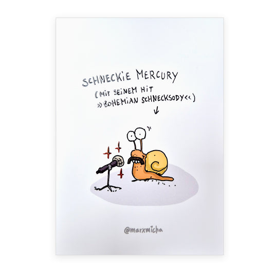 "Schneckie Mercury" Schnecken-Sonderpostkarte