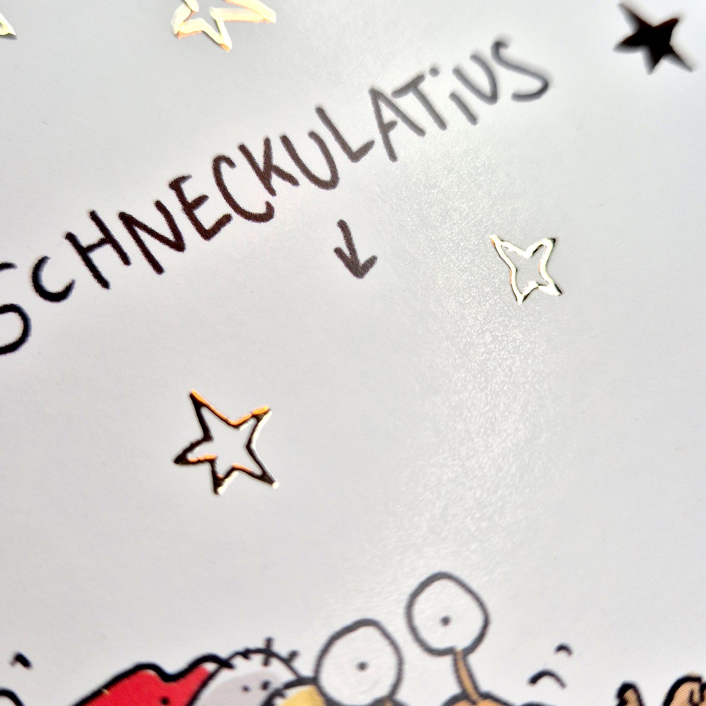 Weihnachtspostkarte Schneckulatius